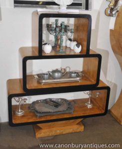 Estantería Art Deco Estantería Blonde Walnut 1920s Interiors