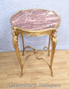 French Empire Ormolu Tabla lateral Maiden Figura Piernas