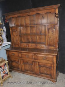 Gran cortijo de roble galés Dresser Armario de cocina