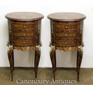 Par Imperio Francés de noche Cómodas Armarios Mesas