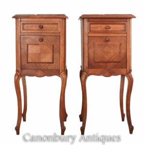 Par de mesitas de noche de estilo imperio francés, mesitas de noche, 1890
