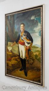 Pintura al óleo inglesa Duque de Wellington - Retrato de arte militar