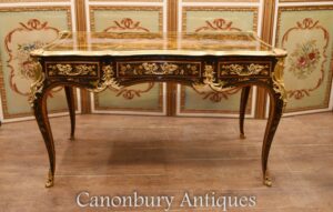 Escritorio Empire Bureau Plat - Incrustación de marquetería francesa