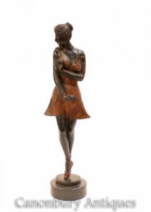 Estatua de bailarina de bronce Art Déco - Bailarina de ballet