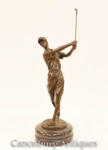 Estatua de bronce de golfista escocés - Casting de golf