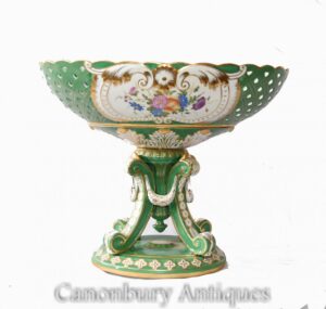 Plato de porcelana Sevres - Urna francesa con soporte