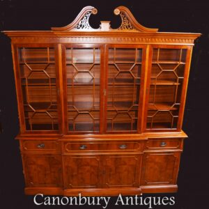 Regency B Breakfastfront Librería Secretaire Desk Yew