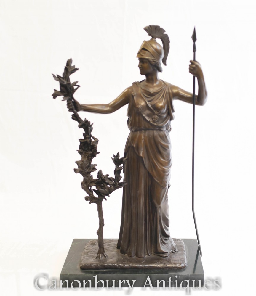 Estatua de bronce Britannia - Diosa romana Bretaña