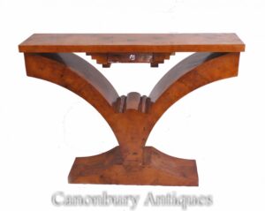 Mesa de recibidor Art Déco - Muebles de consola de nogal